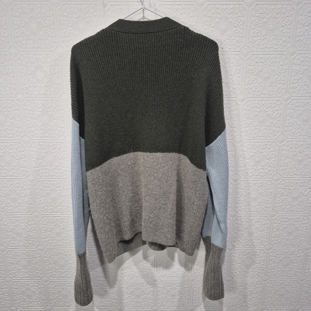 COS Oversized Wool-Alpaca Colorblock Cardigan - Picture 6 of 10